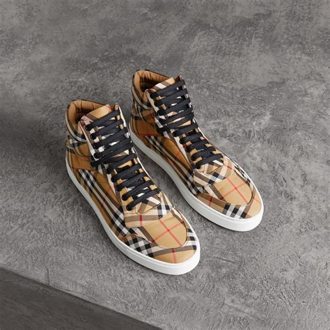 burberry vintage check shoes|Burberry vintage check sneakers men's.